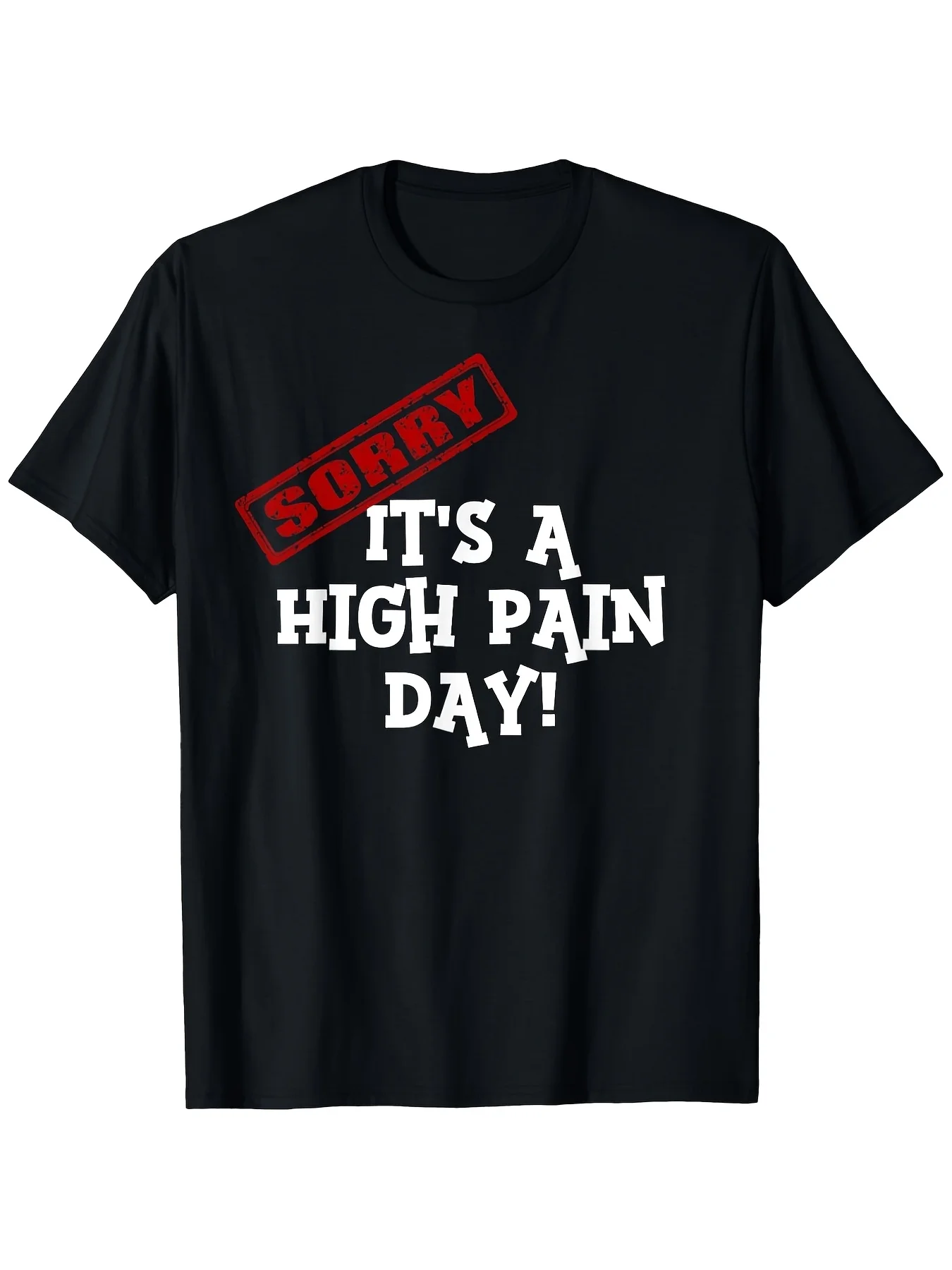 Unisex Crew Neck T-Shirt Chronic Pain Awareness Regret High Pain Day T-Shirt Graphic T-Shirt Men's Fun T-Shirt Unisex Version 2026 Summer Short Sleeve Printed T-Shirt Lightweight Comfortable Fabric Suitable for All Seasons
