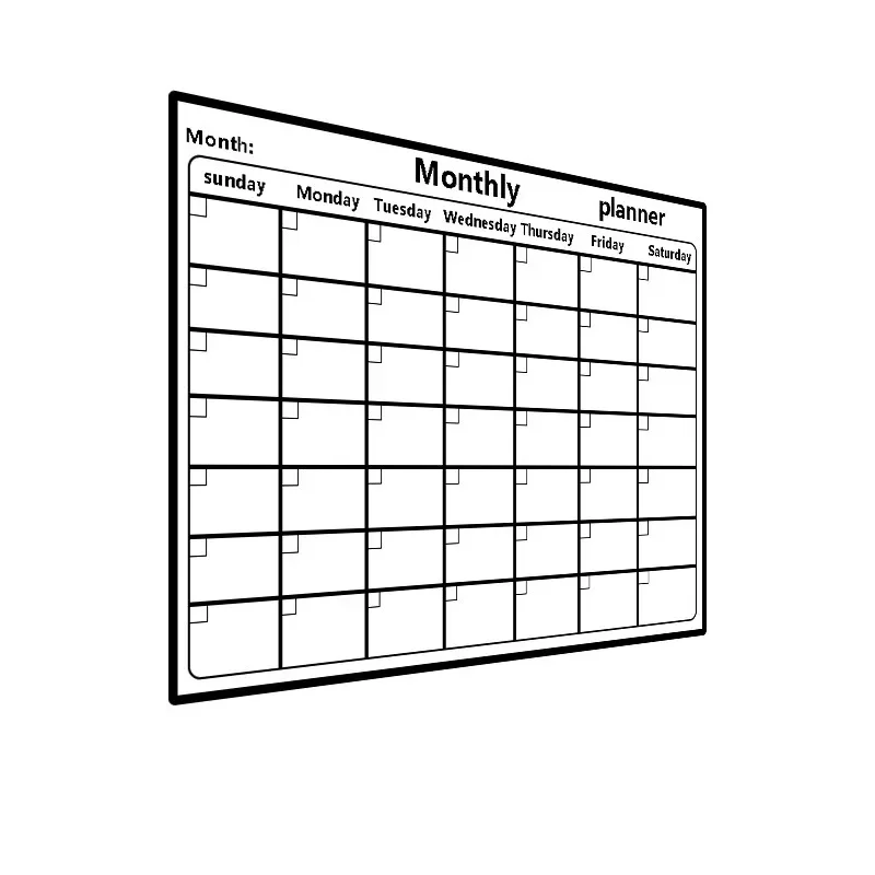 Macio Frigorífico magnético adesivo, Dry Wipe, Planejador de calendário semanal, Frigorífico Message Board