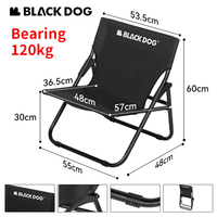 Naturehike BLACKDOG Folding Chair 600D Double Layer Oxford Cloth Carbon Steel for Camping Fishing Outdoor Moon Chair Portable