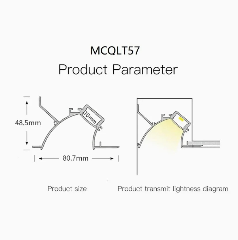 Modern Aluminum LED Surface-Mounted Reflector Light Slot for Suspended Ceiling Embedded Linear Wall Washer for Villa & Hotel