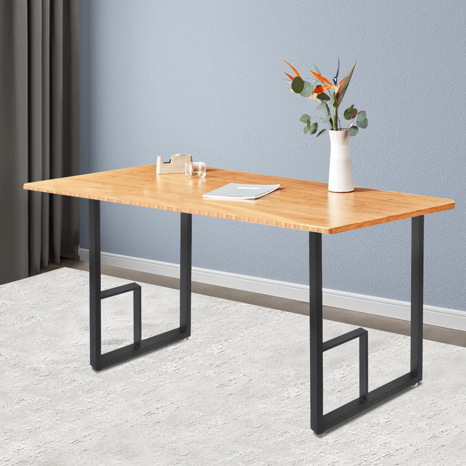 

2PCS Metal Table Legs Heavy Duty Square Tube Iron Desk Metal Furniture Legs for Furniture Bench Desk DIY Project