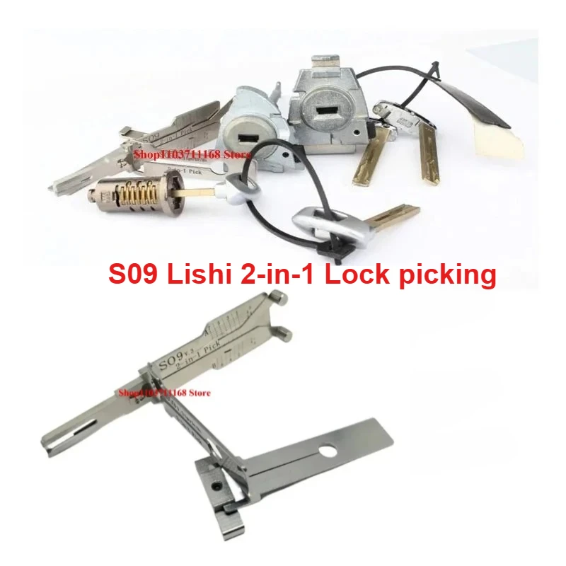 

S09 V4 Lishi 2-in-1 Model Hyundai Kia Recent 2025 Model Lock Picking Decoder Car Automotive Tools Car Bypass Ganzua Locks Picks