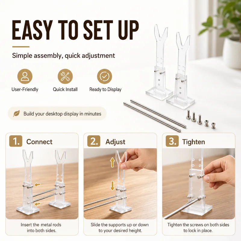 Multi-purpose Acrylic Display Stand Stable Transparent Rack for Hobby Decor Ornament Model Storage Holder