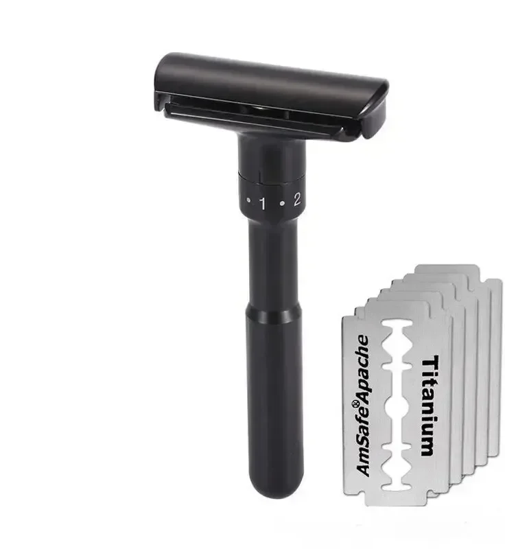 ماكينة حلاقة آمنة قابلة للتعديل |   كلاسيكي مزدوج الحافة من الفولاذ المقاوم للصدأ |   ماكينة حلاقة احترافية |   شفرات حلاقة للرجال للدقة