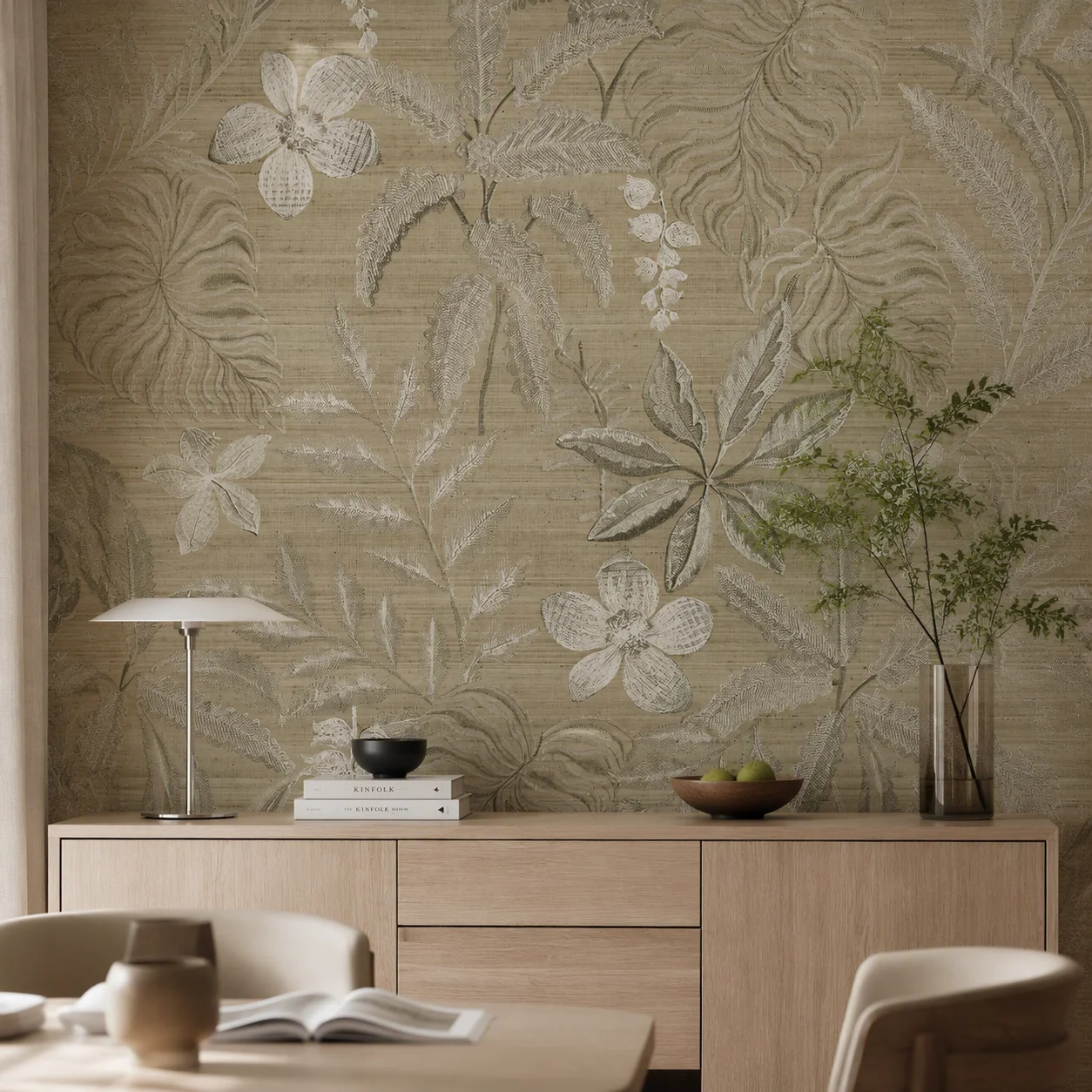 Custom Mural Wallpaper Vintage Autumn Leaf Grunge Texture Retro Wallpaper Waterproof Kitchen Decal