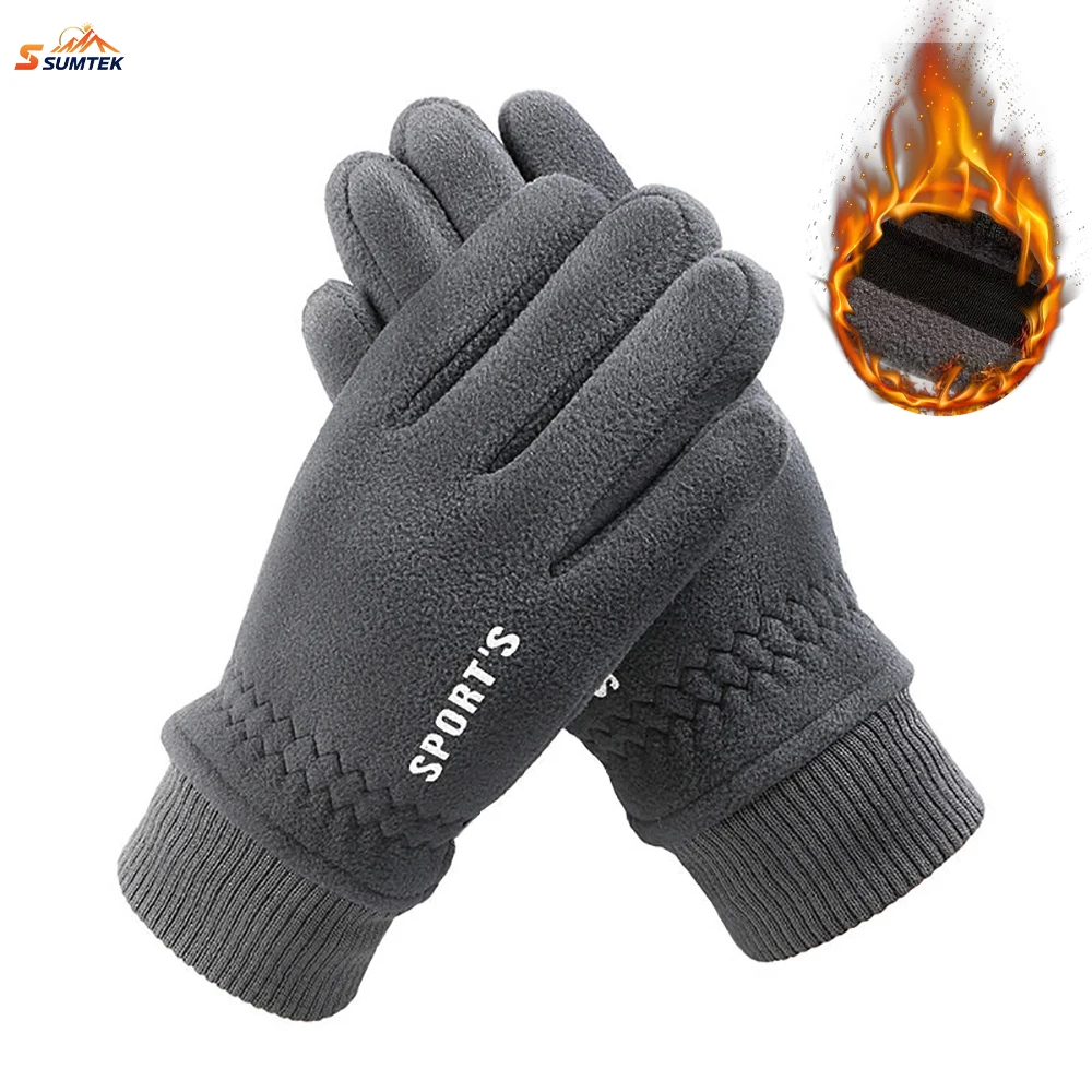 

Winter Thermal Gloves,Anti-slip Touch Screen Warm Ski Snowboard Cold Weather for Running Cycling Riding- Men Women