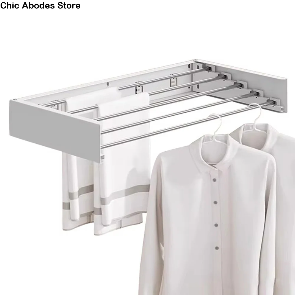 

Сушилка для белья из углеродистой стали, скрытая, 5 штанг, 60 см, сверхпрочная, экономит место, настенная вешалка-штанга