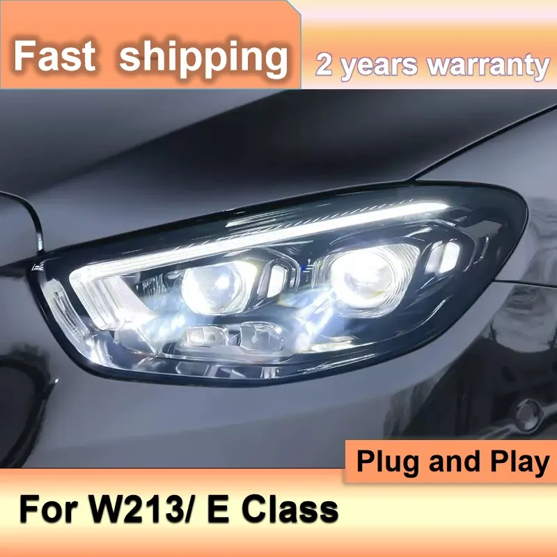 

Car Accessories for Mercedes W213 Headlight 2016-2022 Mercedes E Class Headlamp E260 E300 DRL Turn Signal High Beam Projector Le