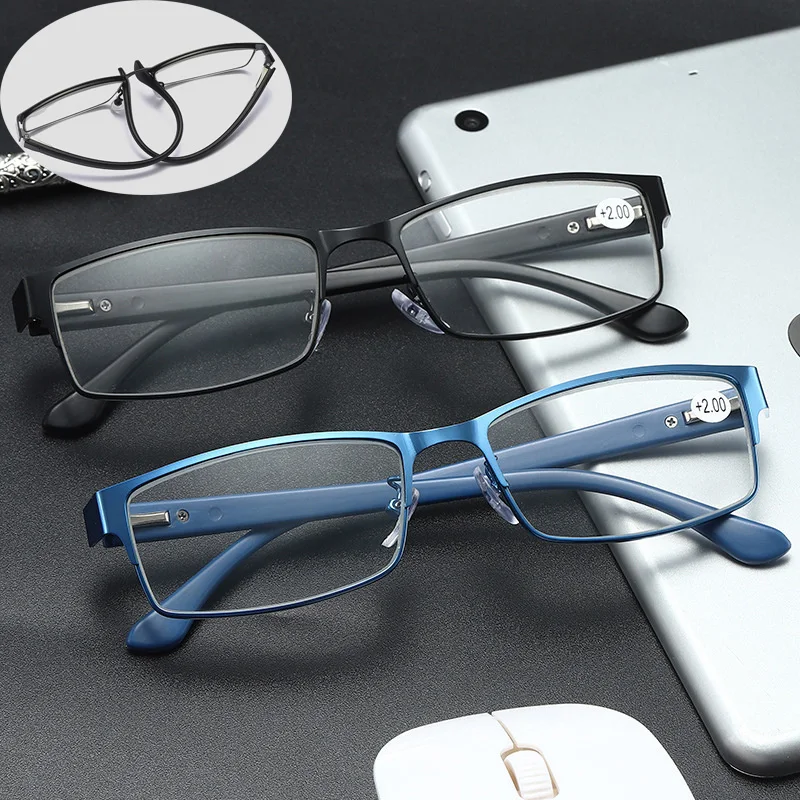 

Fashion Business Reading Glasses Men's Vision Care Glasses Titanium Alloy Frame Male Hyperopia Presbyopia Prescription Glasses