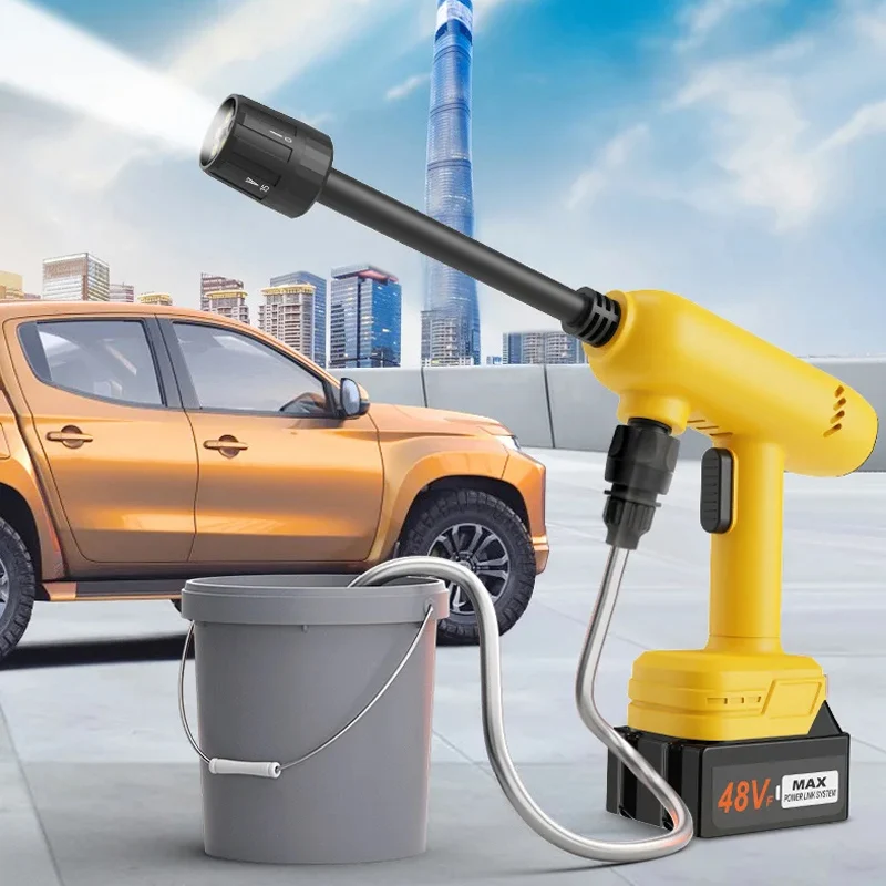 100Bar 5-in-1 Multi-function Nozzles Foam Brushless High Pressure Car Washer 15000mAh  Car Wash Spray Water Gun Washing Pump