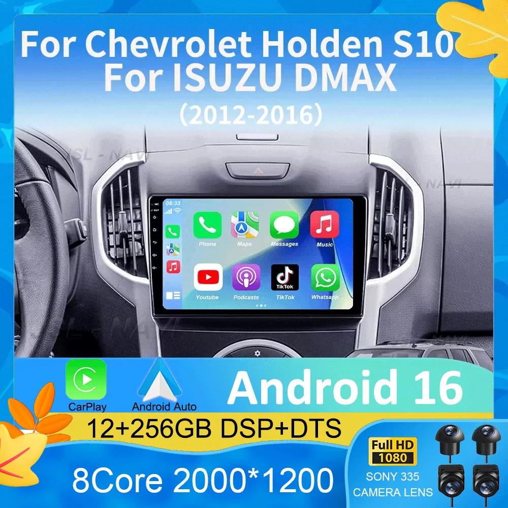 

Android 16 For Chevrolet Holden S10 TRAILBLAZER COLORADO ISUZU DMAX Autoradio Car DVD Player GPS Radio Audio Multimedia Stereo