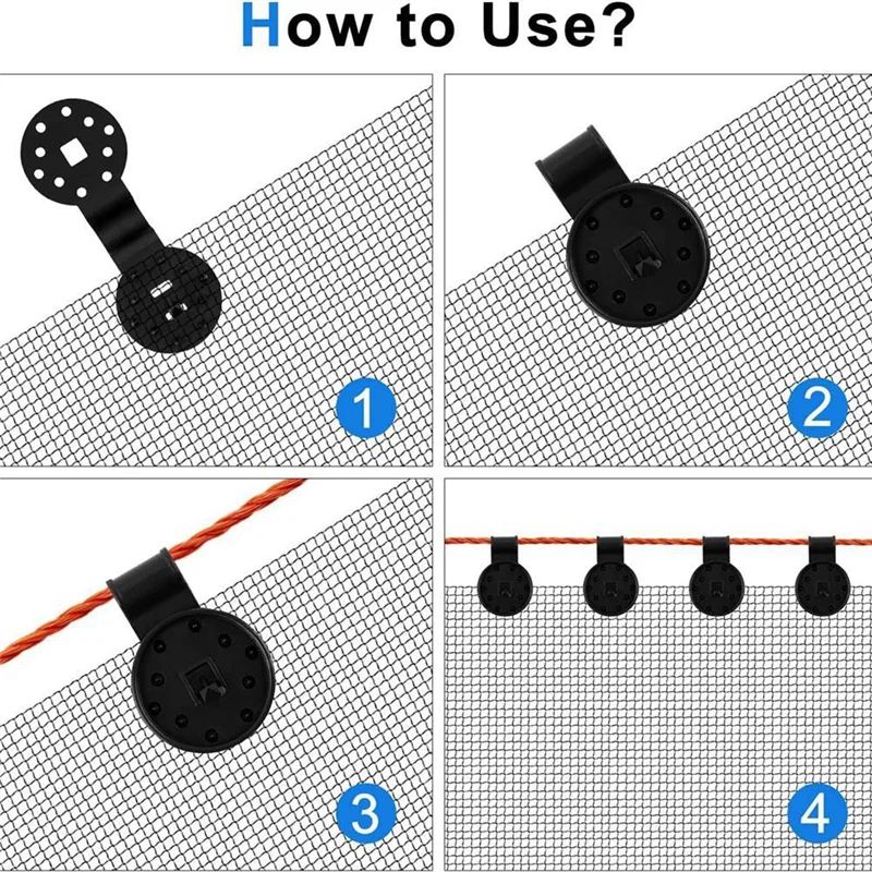 

A42I-New Shade Cloth Lock Grip-Shade Cloth Clips,Greenhouse Shade Cloth Fix Clamp For Garden Netting,Sun Shade Net