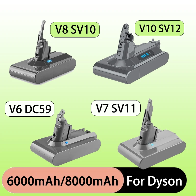 For Dyson V6 V7 V8 V10 SV03 DC59 SV11 SV10 SV12 Lithium Ion Battery Handheld Vacuum Cleaner Battery YH5 For Dyson V8 Absolute