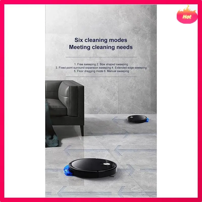 AD-5-In-1 RS800 مع جهاز التحكم عن بعد مكنسة كهربائية روبوتية ذكية فائقة الهدوء لتنظيف الأرضيات الرطبة والجافة أجهزة منزلية سهلة الاستخدام