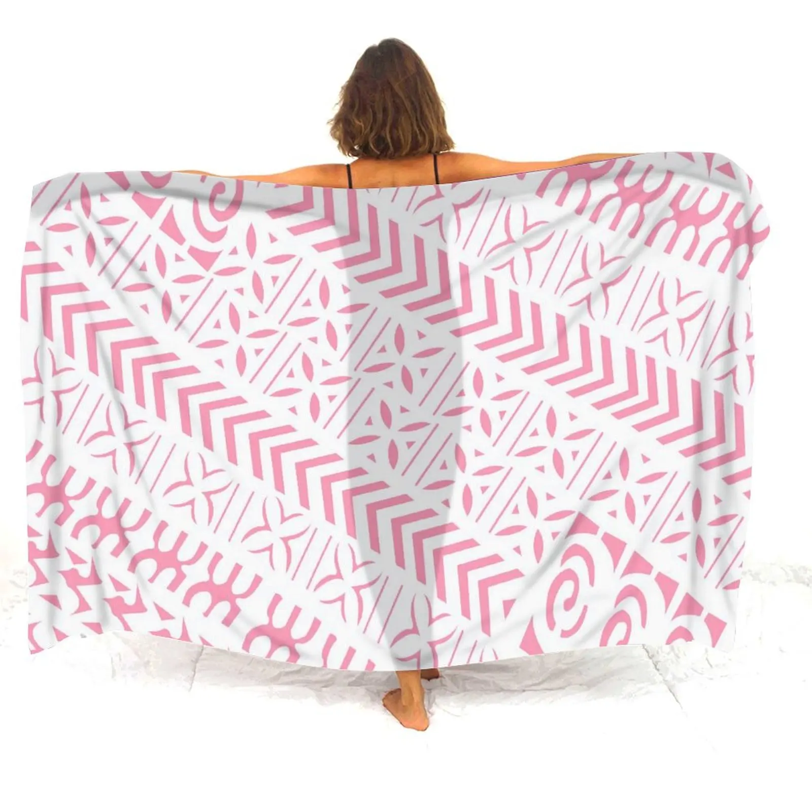 

Элегантный женский саронг с принтом в полинезийском стиле, салонный фартук, шаль-саронг, настраиваемые узоры, необходимые для пляжа