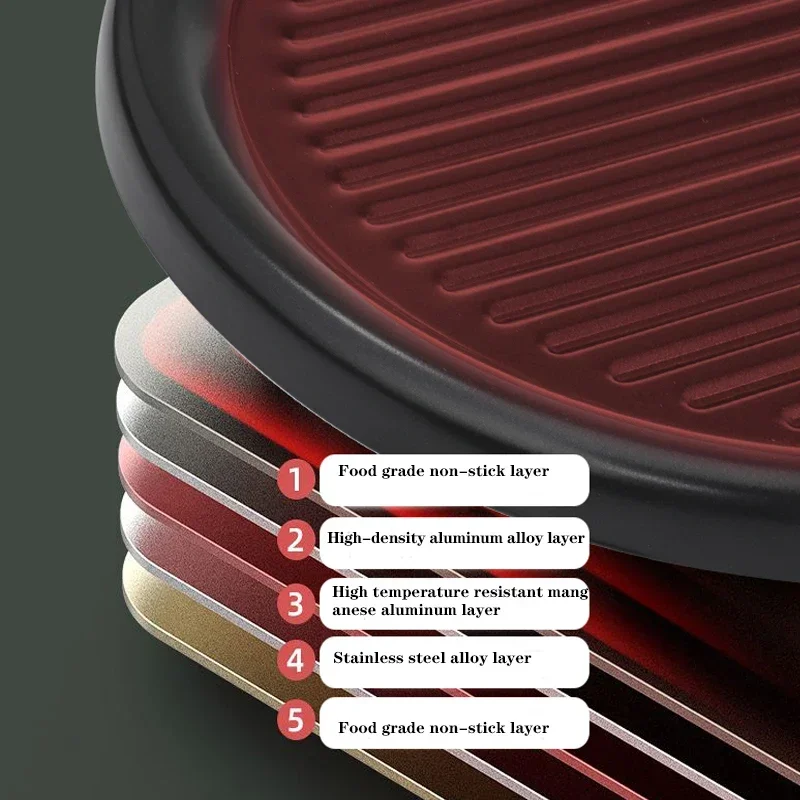 Multifunctional Double-Layer Korean Automatic Smokeless Electric Cooker Grill Electric Grill Pan Grill Barbecue Machine