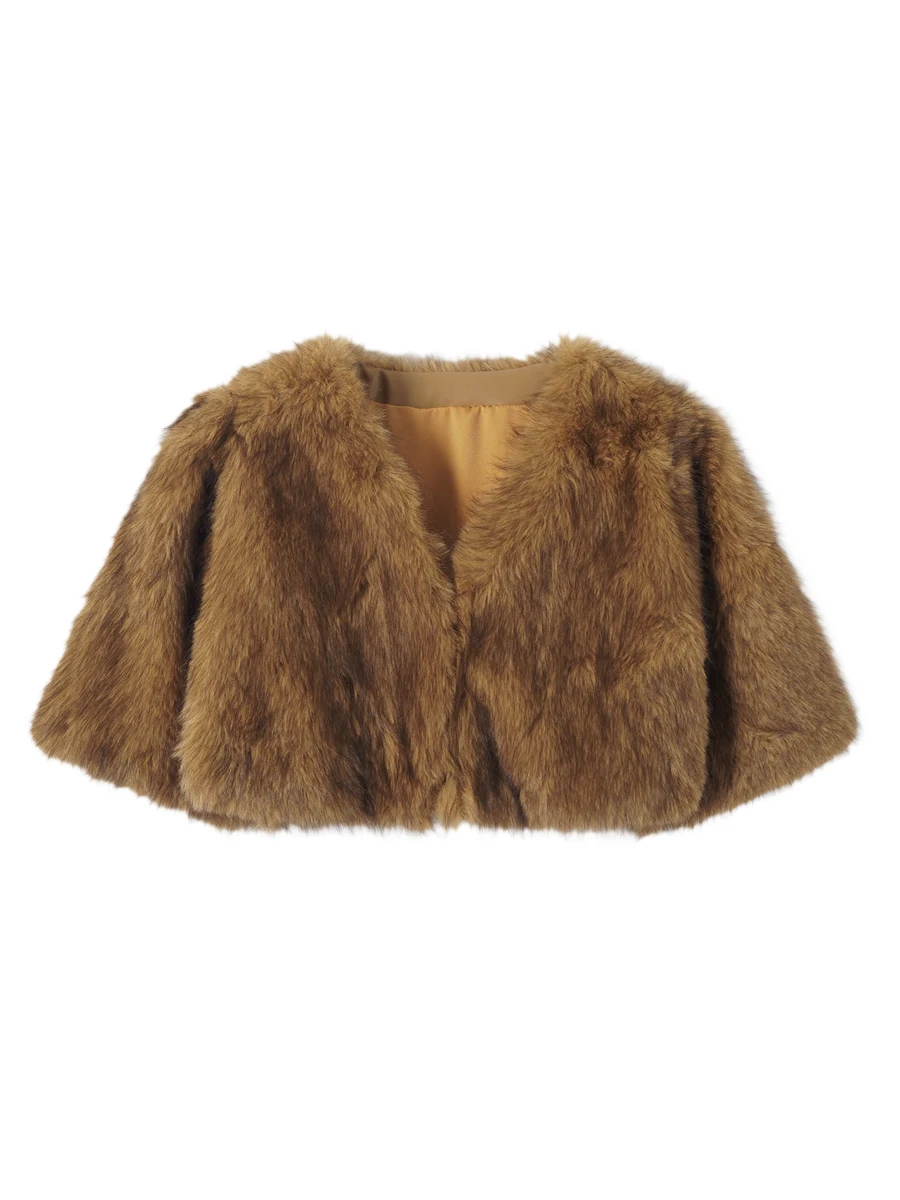 

Женская винтажная шуба из экокожи IAMCPLUS, красная, модель A252650S