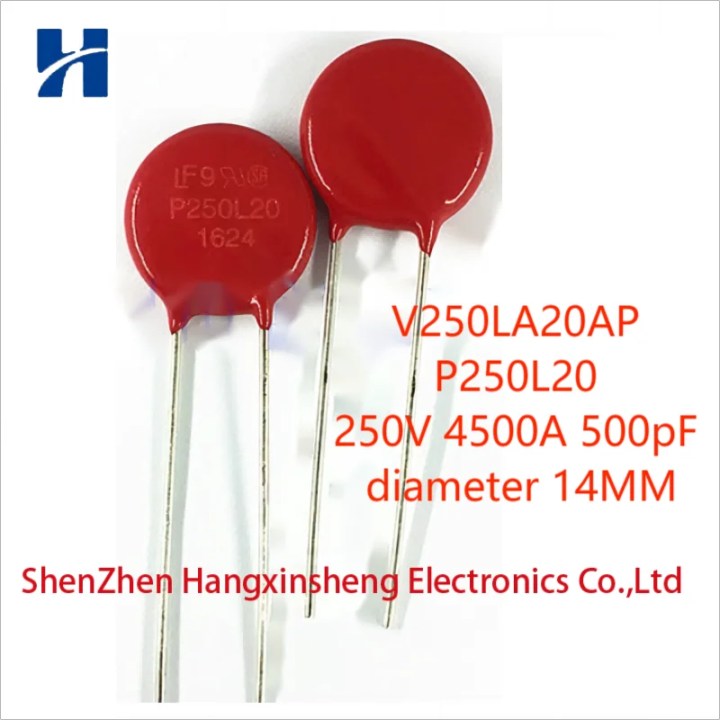 10PCS/LOT  Varistor V250LA20AP P250L20 250V 4500A 500pF diameter 14MM original