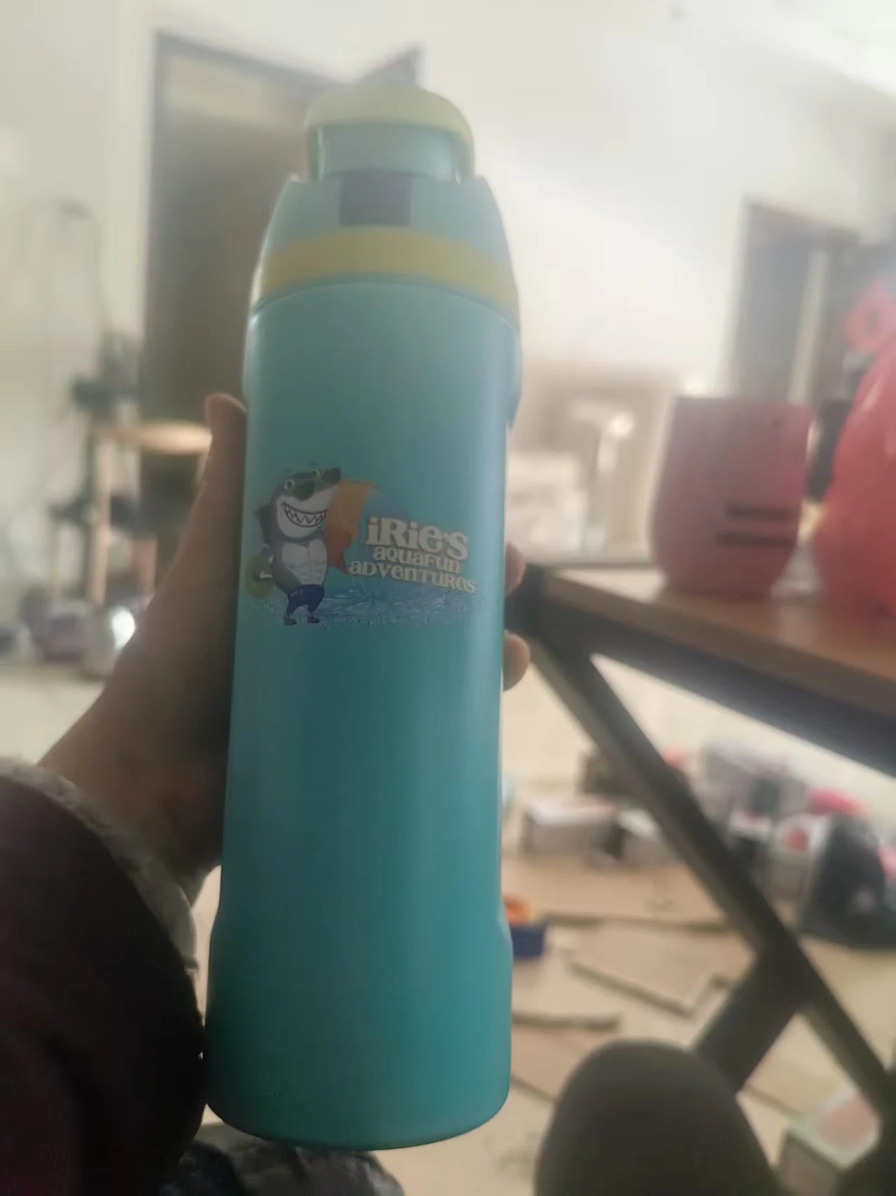 Custom LOGO Picture 20OZ Water Bottle Fruit cup 304 stainless steel insulated cup portable handheld double drink bouncing cup