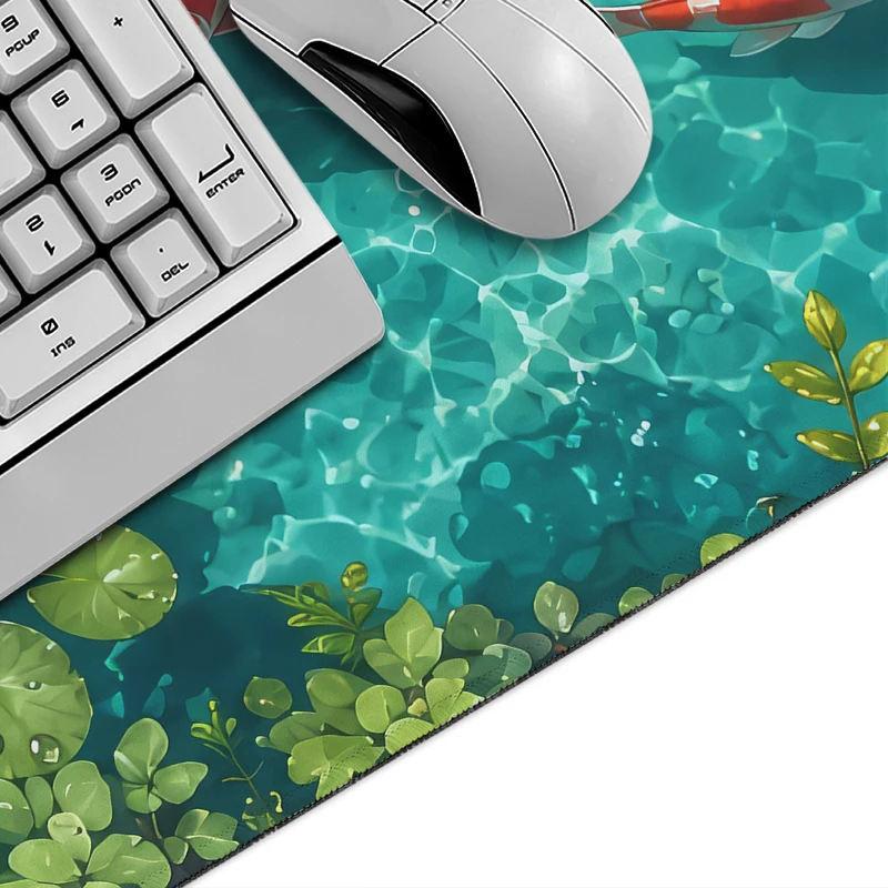 Mouse Pad Gaming Tropical Koi Fish Pond XL Home Custom HD Mousepad XXL MousePads Non-Slip Office Laptop Mouse Mats