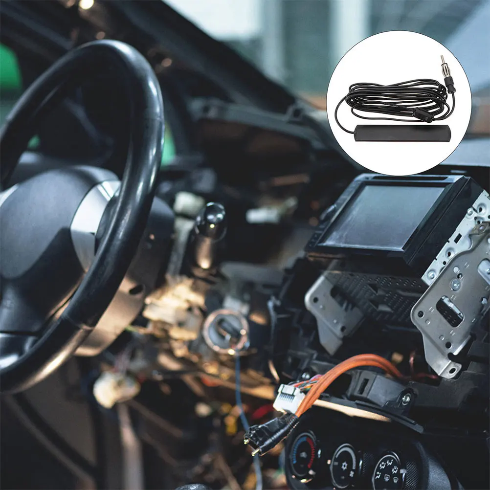 

Universal Car Radio Antenna Fm Am Signal Booster Patch Design Easy Installation Strong Reception Suv Utv Vehicle Windshield