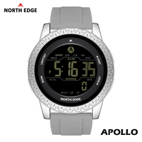 NORTH EDGE NEW APOLLO Men's Digital Watch Sports Waterproof 50M Wristwatches Dual Time Pedometer Stopwatch Alarm Clock For Women
