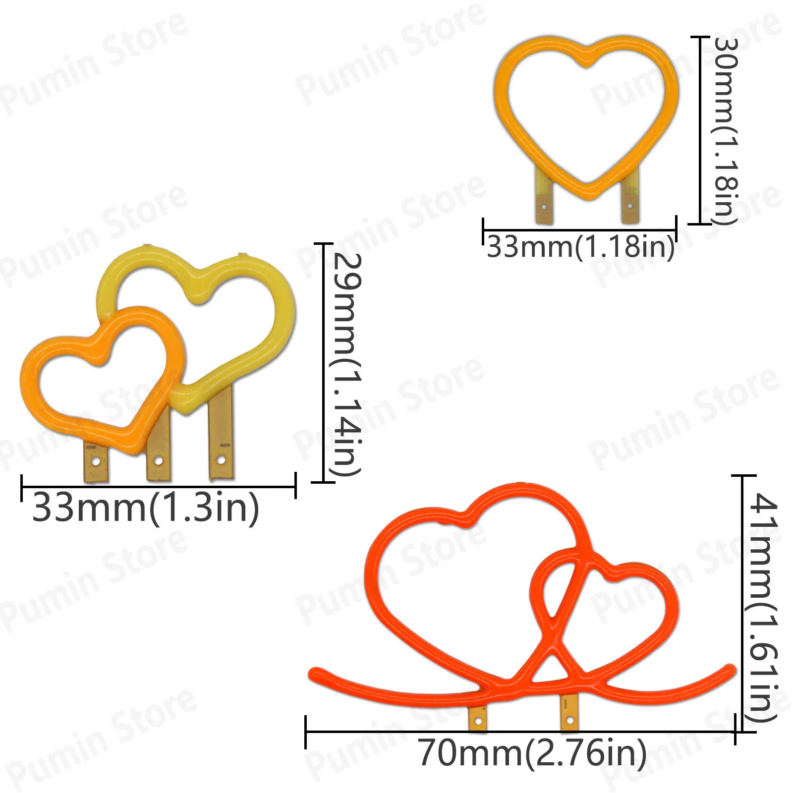 LED filament graphic Heart DC3v Warm light Reb Two-Tone Vintage Edison Leds Bulb DIY Specialty Decorative Light Bulb Night light