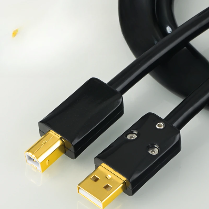 

Pure silver fever USB cable A to B square port is connected to the audio cable of sound card DAC decoder.