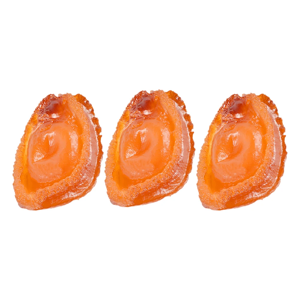 

3Pcs Simulation Abalone Seafood Props High Simulation Artificial Abalone Decorations for Restaurant Home Party Photo Scene