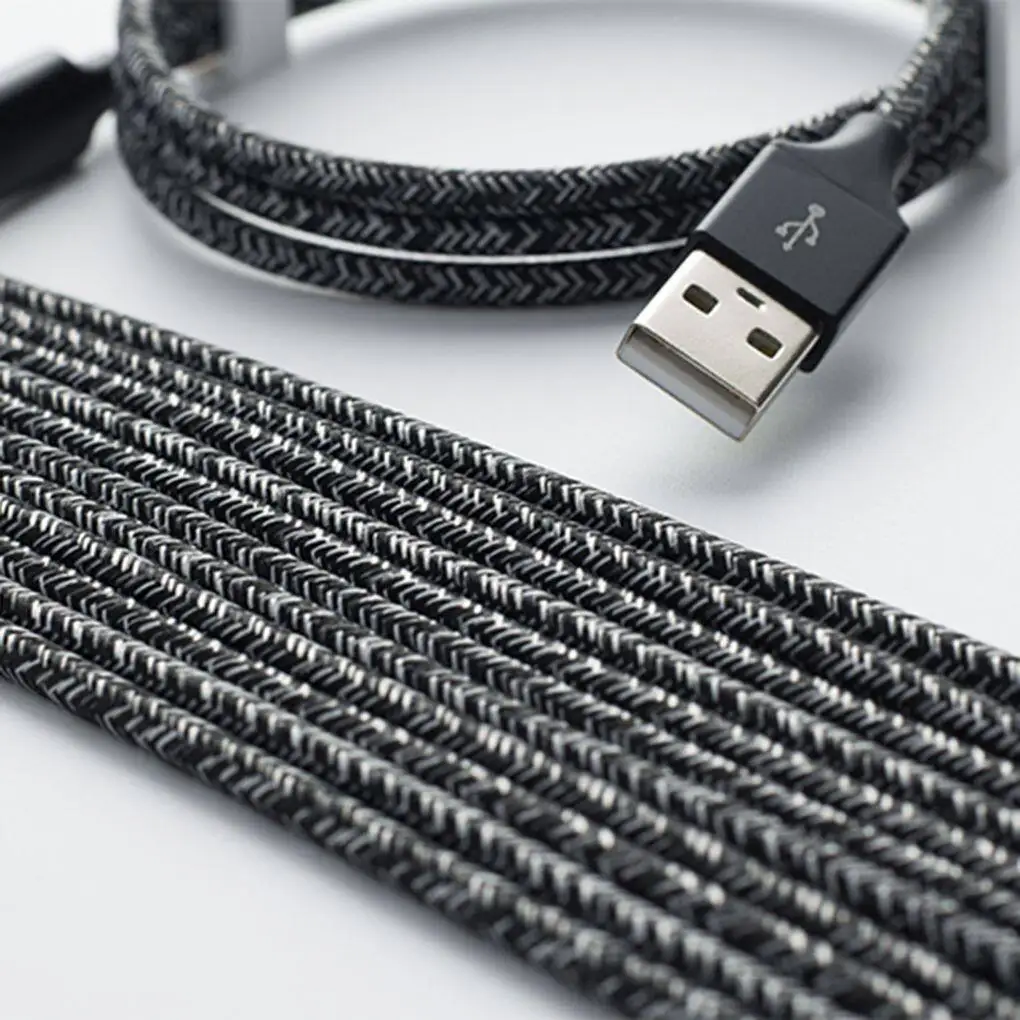 Phone Data Sync Cable Mobile Phone Braided USB Charger Cord Replacement for Android Phone