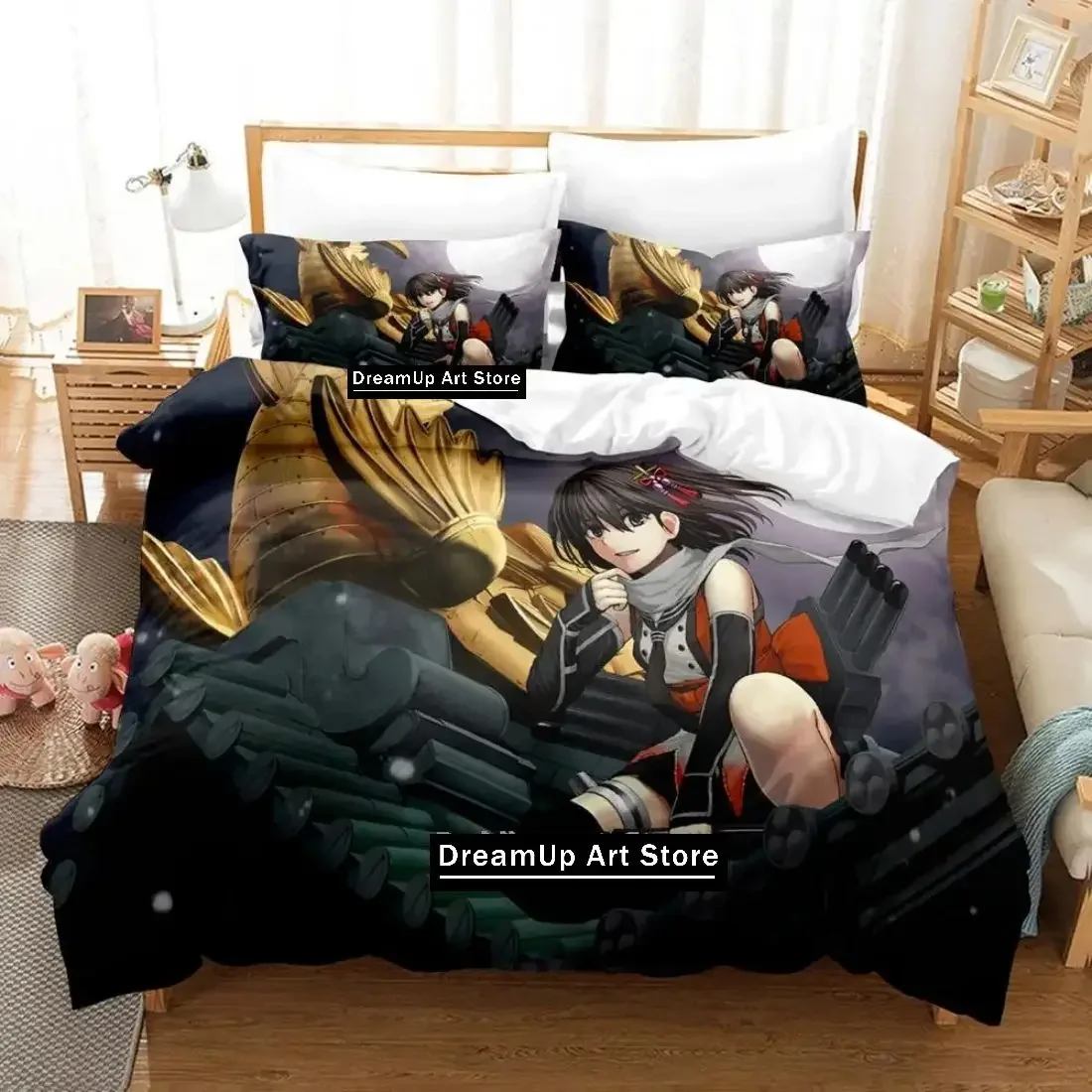 3D Print Fashion Anime Kantai Collection Bedding Set Boys Girls Twin Queen Full Size Duvet Cover Pillowcase Bed Adult Bedroom