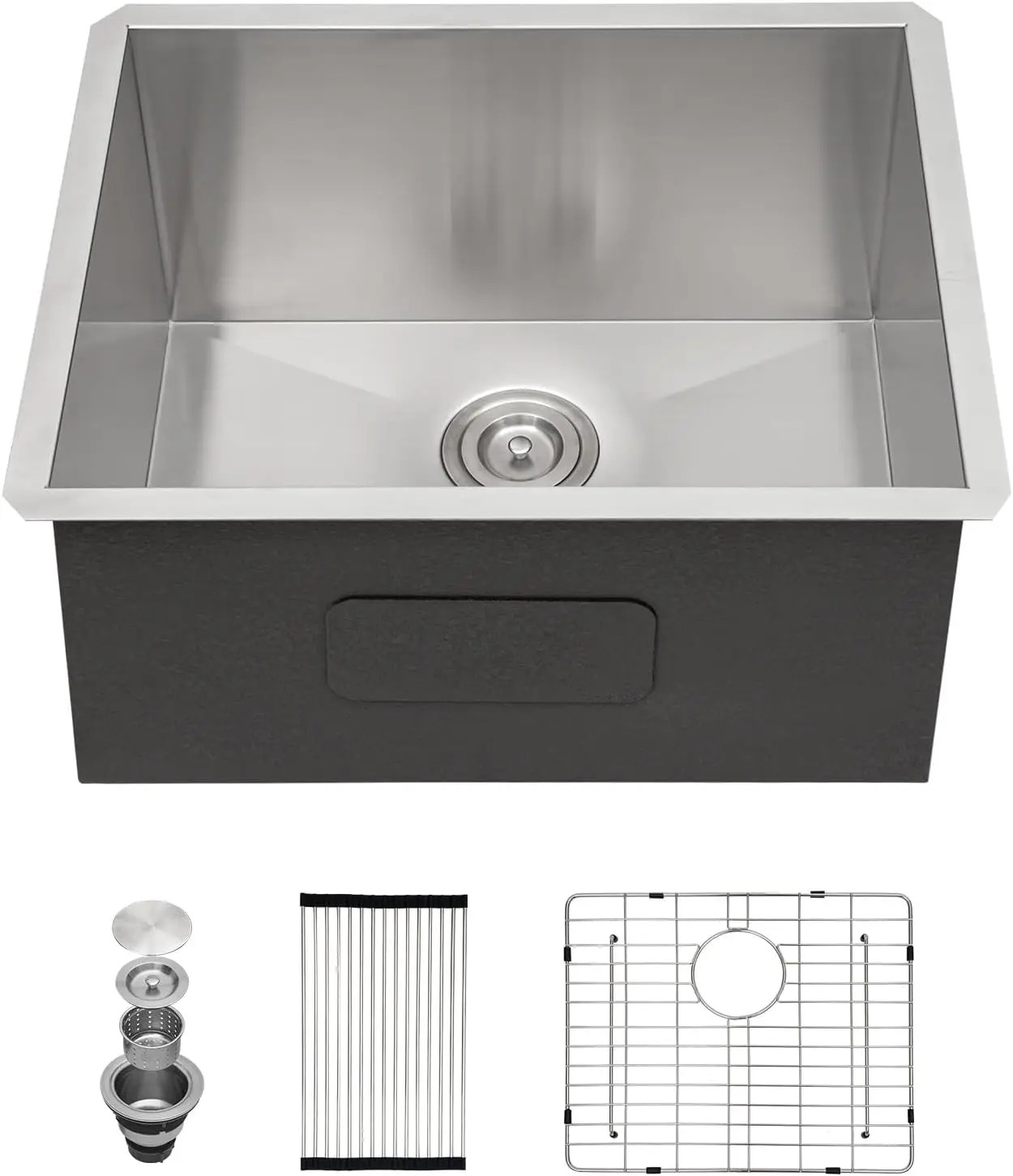 

21 Inch Undermount Laundry Sink, Deep Single Bowl Stainless Steel Utility Tub for Home Use