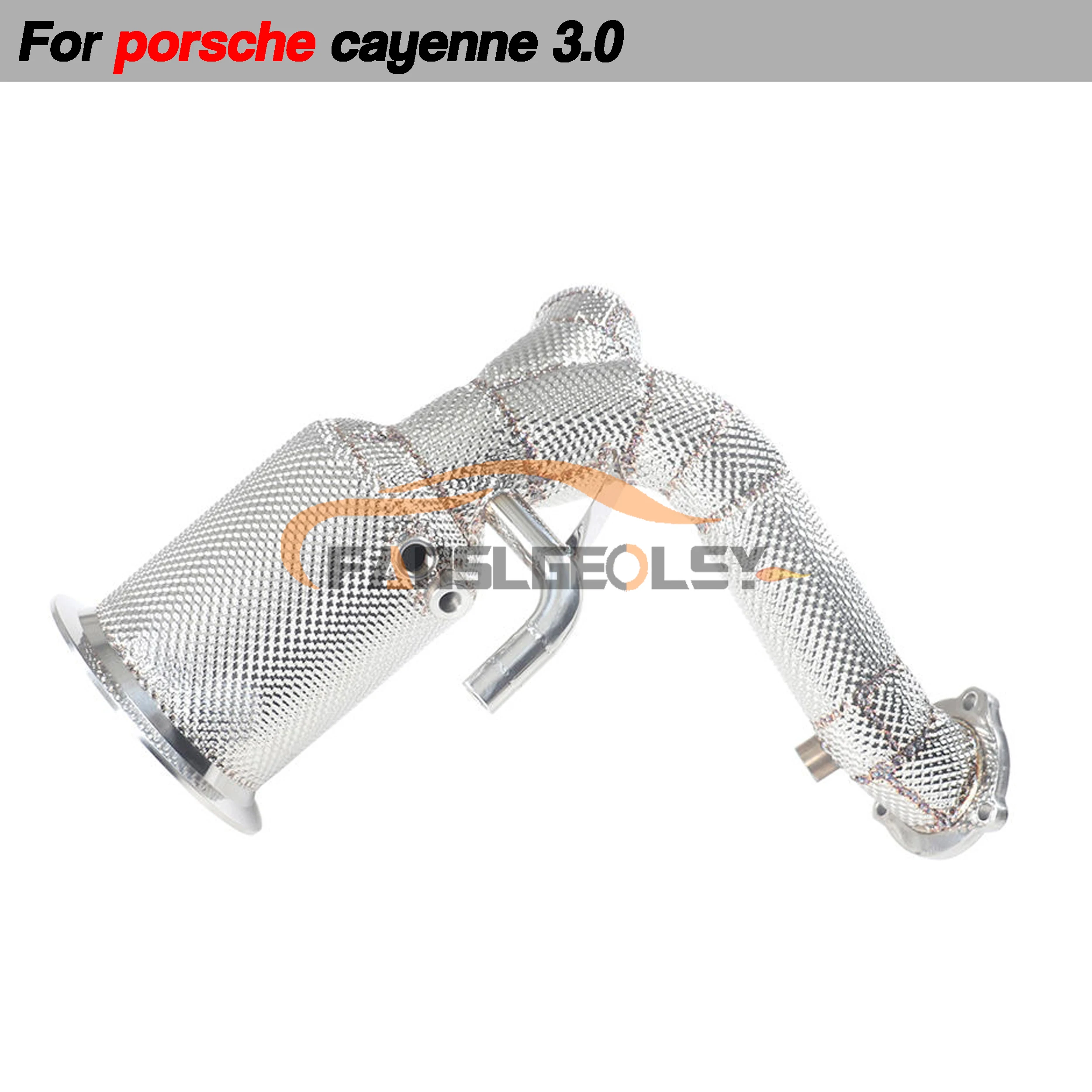 

Stainless Steel Exhaust Downpipe Performance System For Porsche Cayenne 3.0 with Heat shield and Sports Catalysis