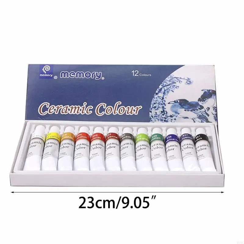 W89C cor cor cerâmica cor cerâmica Pigmento cerâmica 12/24 cor 12ml artistas profissionais pintura cerâmica