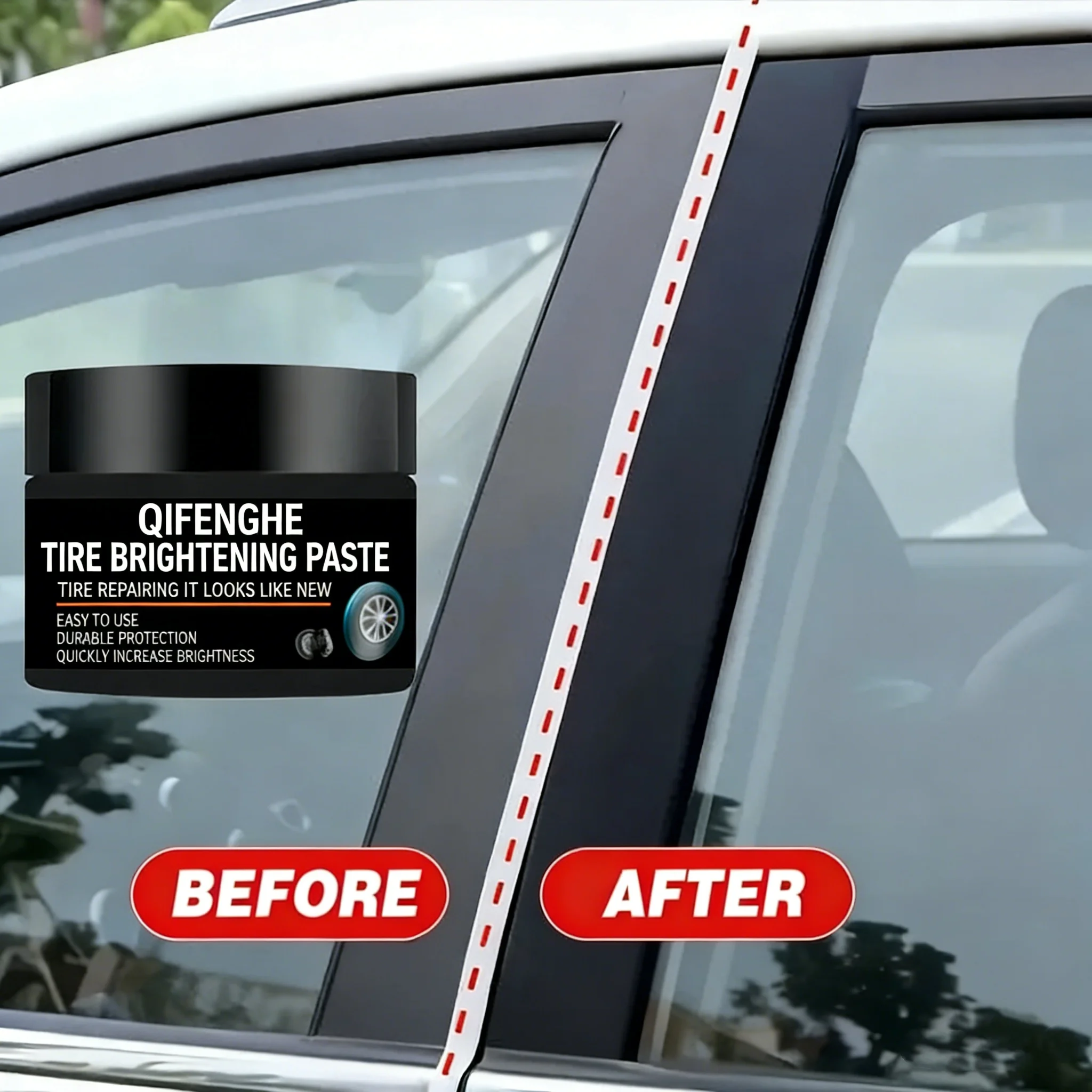 

Паста для придания блеска шинам QIFENGHE, восстановитель для пластика и кожи автомобиля, крем для маскировки царапин в салоне авто, полироль для приборной панели и шин