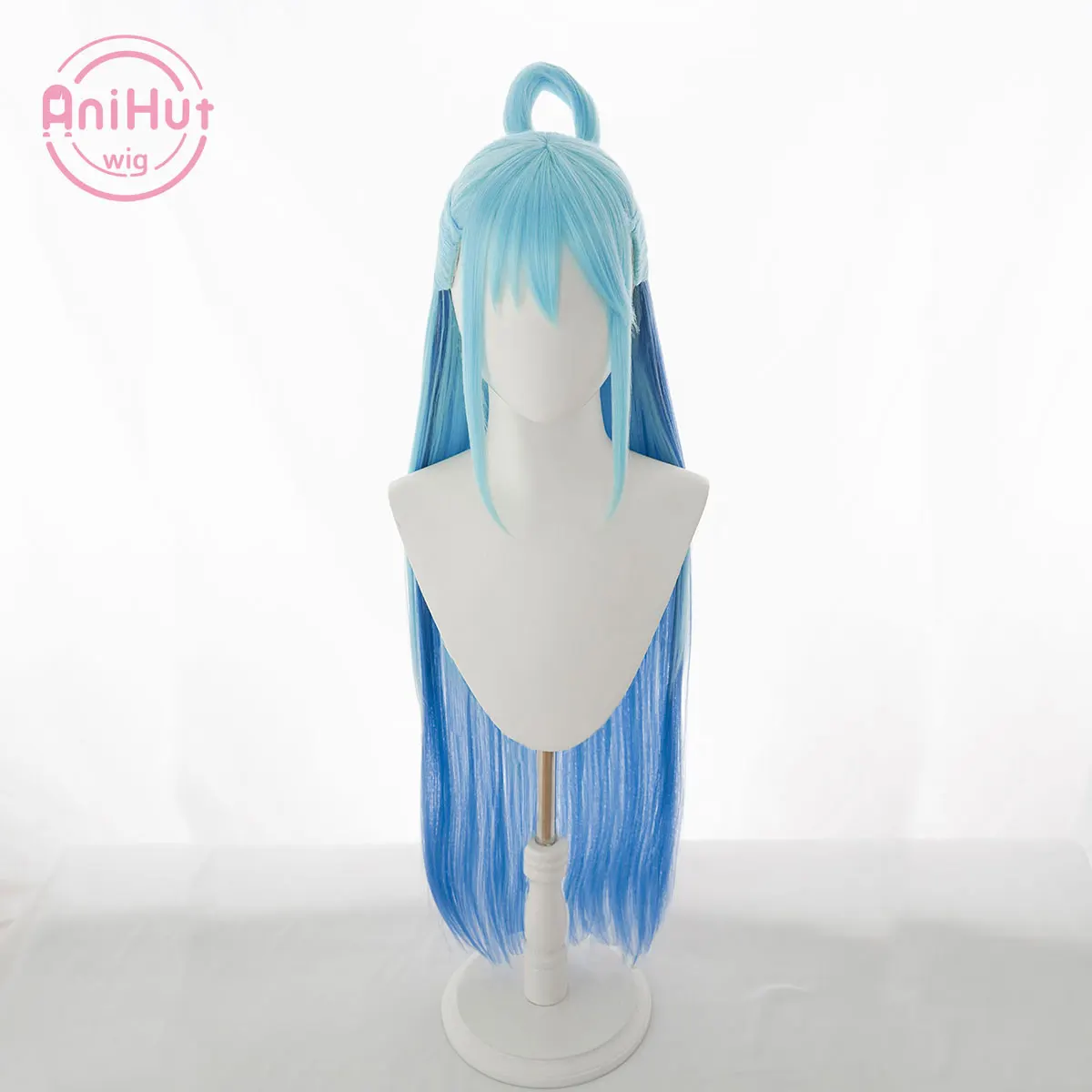 【アニハット】アクア コスプレウィッグ ブルー ロング この素晴らしい世界に祝福を 神の祝福 耐熱人工毛