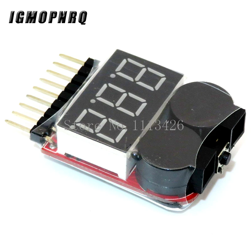 Digital 2 IN 1 1S-8S lithium battery Low Voltage indicator buzzer Alarm module for Lipo/Li-ion/Fe RC Helicopter Battery Tester