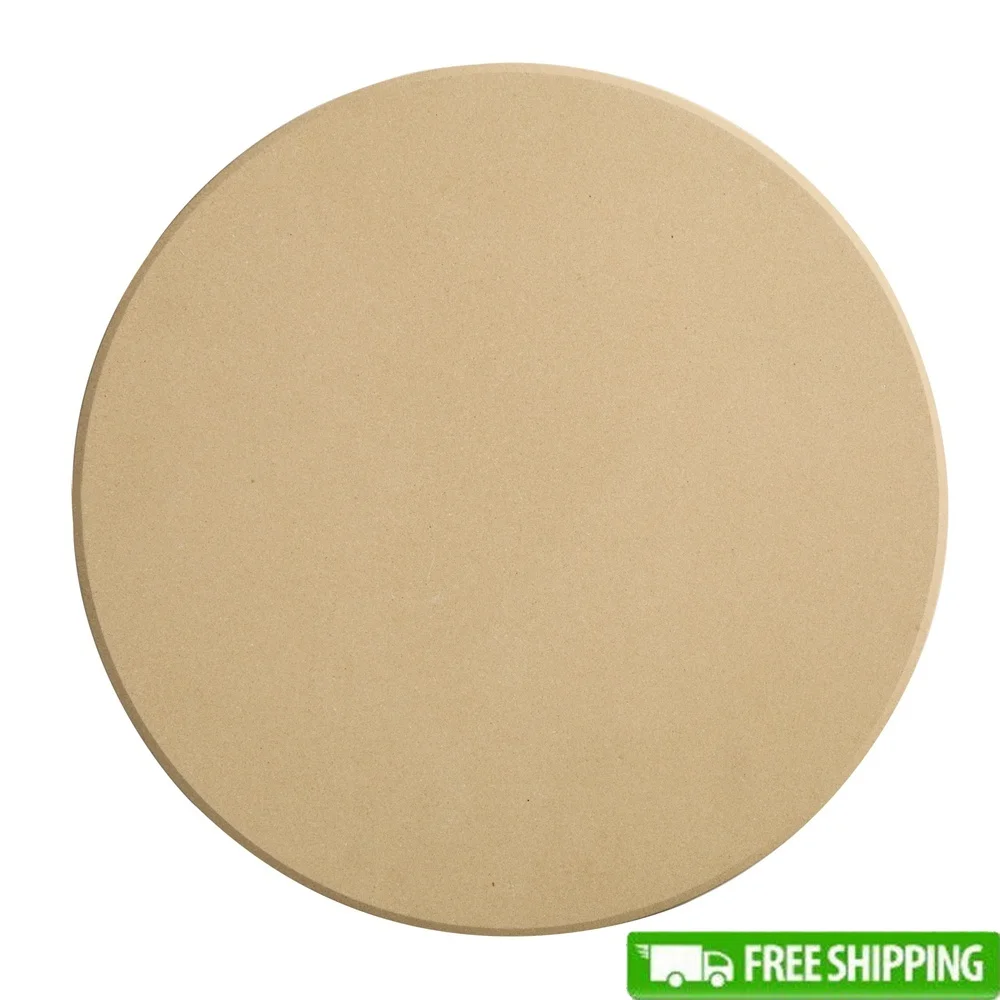 

14 Inch Round Clay Pizza Stone Even Heat Distribution Non-Stick Baking Stone Ideal Pizza Bread Pastries Vegetables
