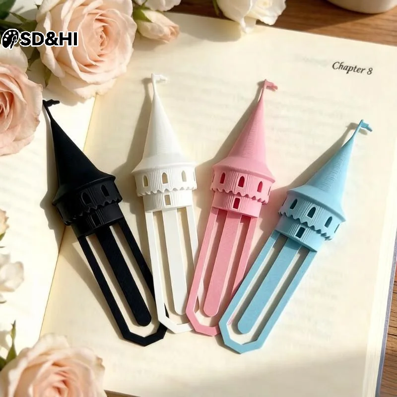 3D Printing Magic Castle Bookmarks Castle Shape Novelty Page Marker Handmade Fun Reading Stationery Reading Accessories