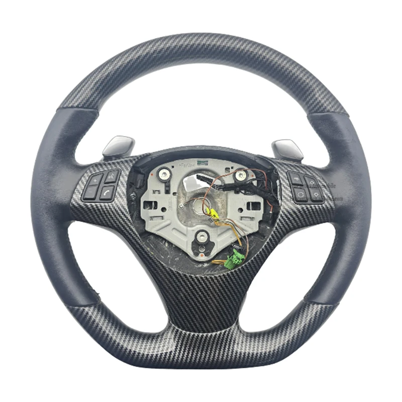 

Популярные продукты, спортивный руль из гладкой кожи из углеродного волокна m для BMW E90 E91 E92 E93, автомобильный руль