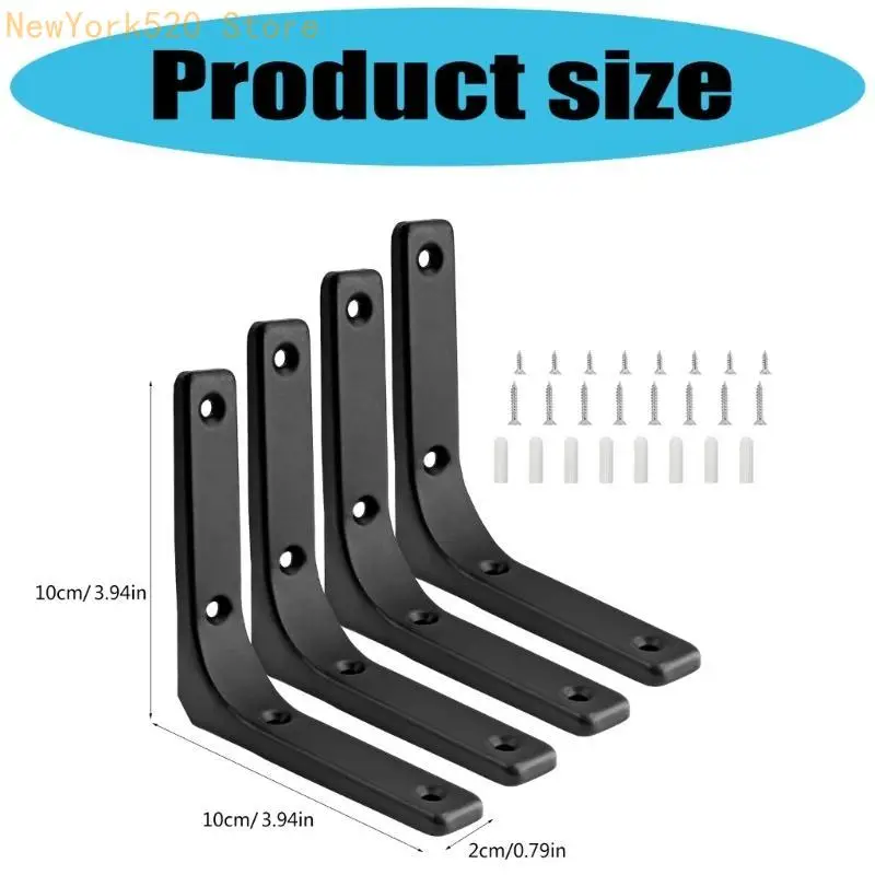 N84C 4 mảnh Kim loại L kệ hỗ trợ dấu ngoặc cho các dự án và lưu trữ DIY