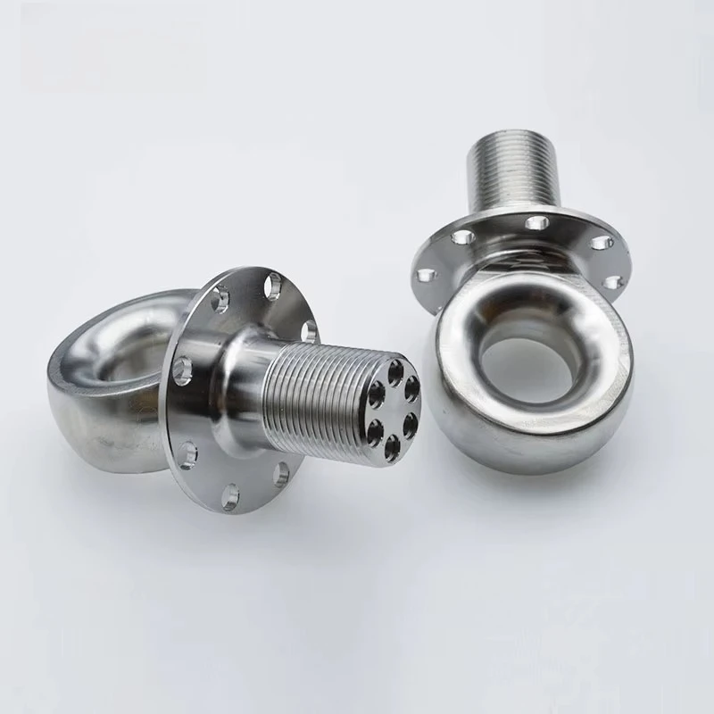 

Numerical control machining marine yacht spare parts custom Gr.5 titanium alloy yacht Ti-6Al-4V lifting ring bolt lifting handle