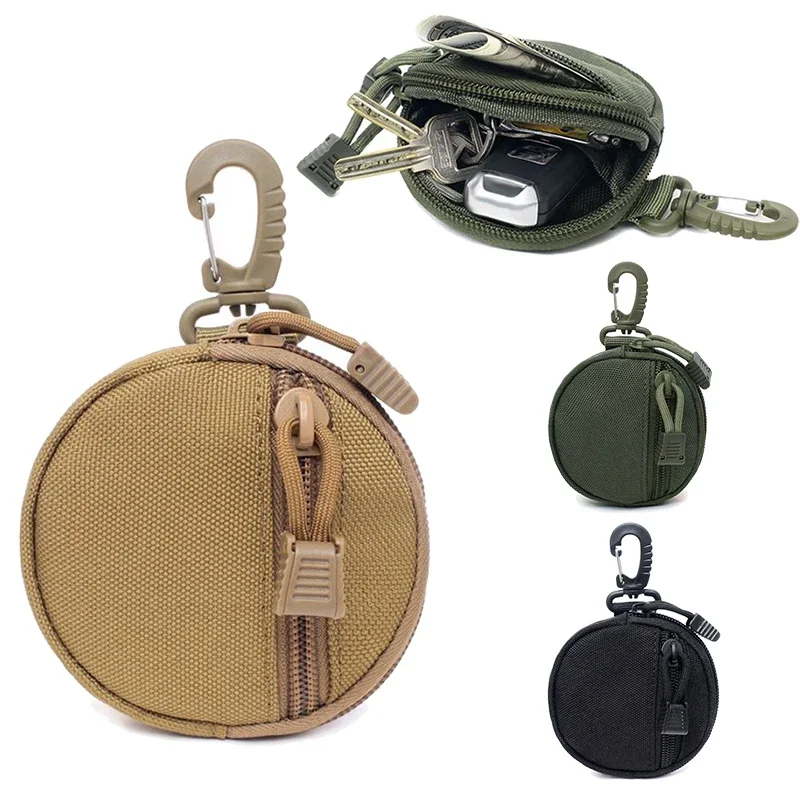 

Tactical EDC Pouch With Hook Key Coin Earphone Bag Wallet Key Pouch Waterproof Hunting Hiking Camping Small Pocket MOLLE Pouch