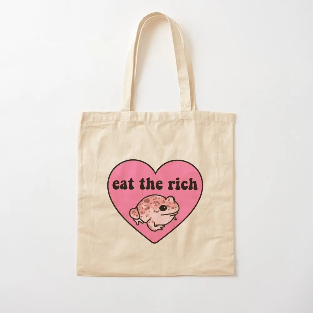 

Eat The Rich Frog Tote Bag Big bag women Women's bags Gift bag Gift bags Canvas Tote