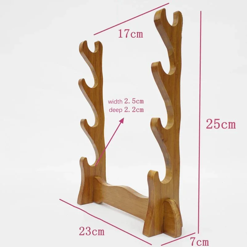 1/2/3/4 Tiers Japanese Katana Holder Wood Samurai Stents Cosplay Sword Knife Decoration Display Stand Holder Bracket Rack