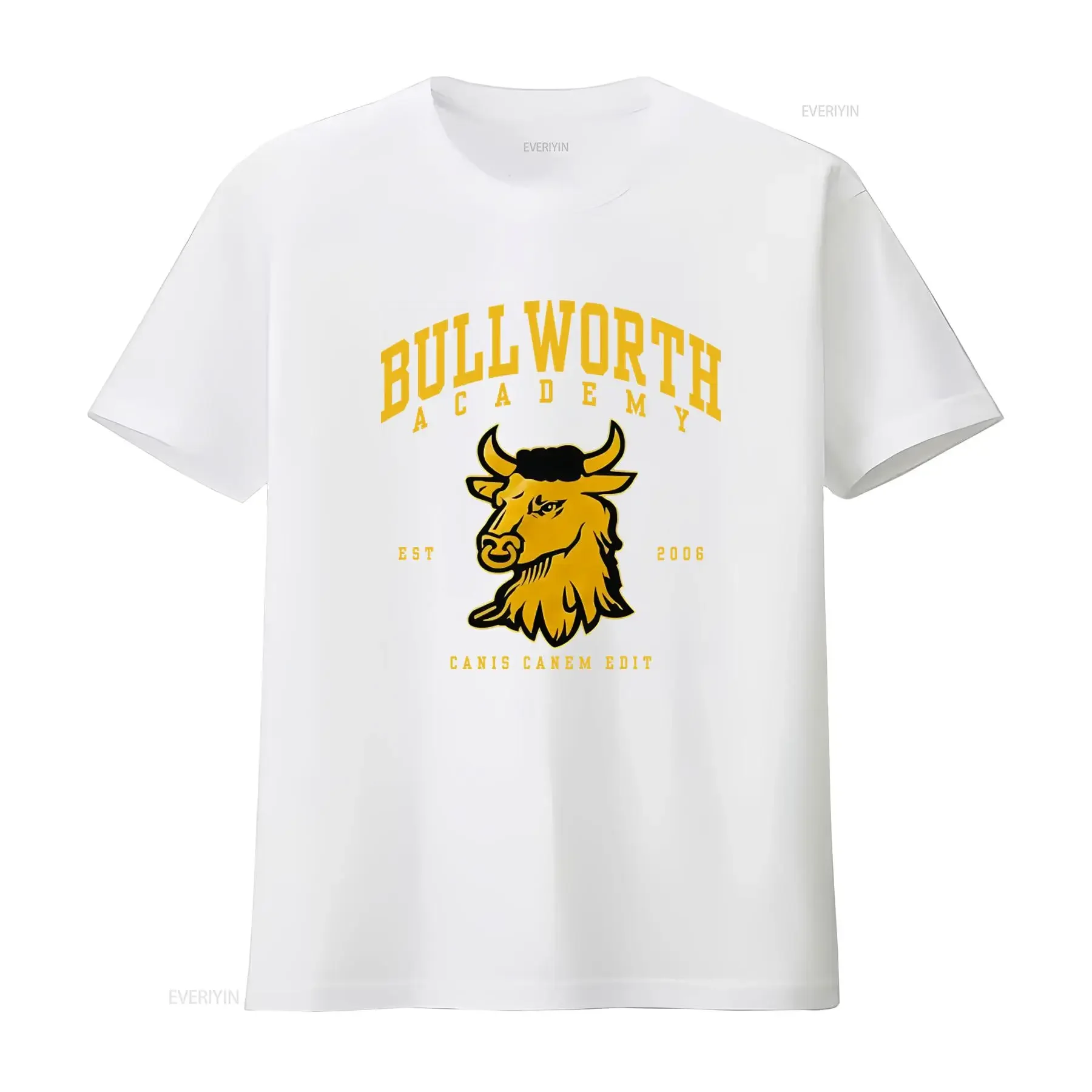 Ps2 Bully Bullworth Academy T Shirt Stylish Design with Bull Logo Est 2006 Canis Canem Edit vintage Washed Slightly Stretched image 3