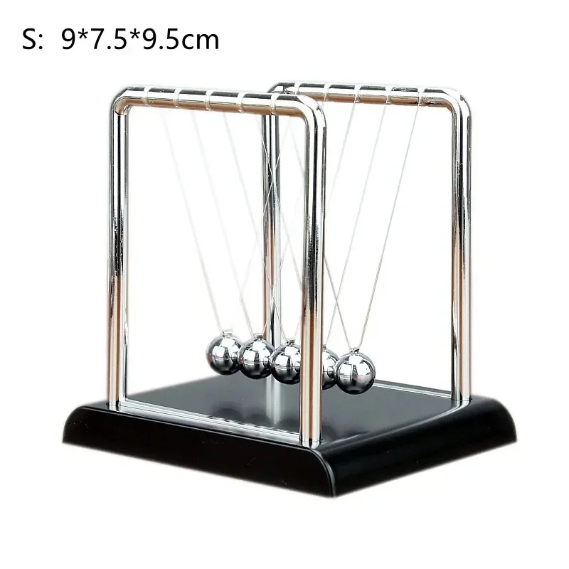 Newton Cradle Balance Steel Balls, Perpetual Motion Collision Pendulum Ball, Physics Science Teaching Toy, Home Desk Decoration view 6