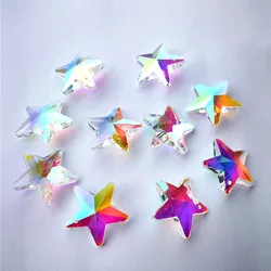 Hot Selling 50pcs Rainbow 26mm Crystal Shiny Star Sunshine Collection Crystal Suncatcher Ornaments Christmas Tree Diy Decoration