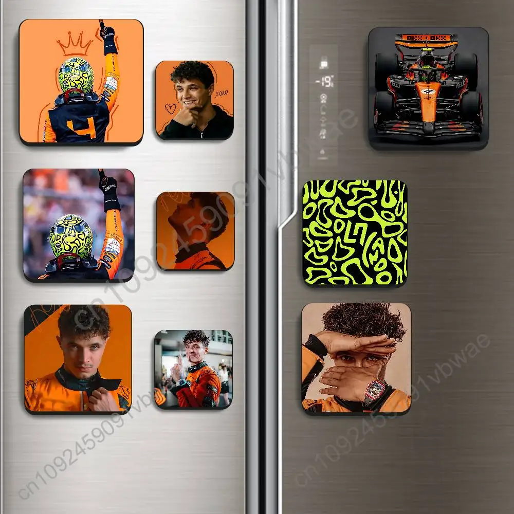 racing regulations Lando Norris Black Square Plastic Fridge Magnet, for Magnetic, No Trace Left, Durable, Smooth and Textured