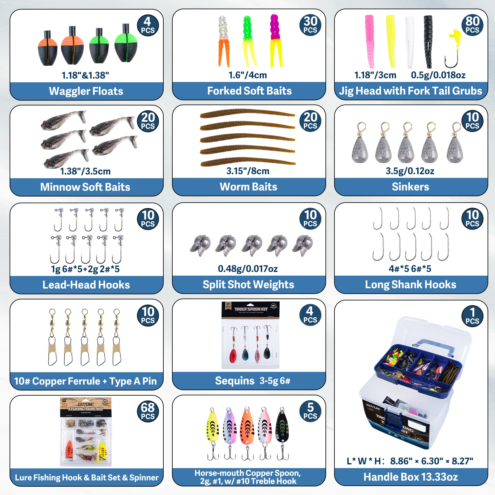 Maletín de pesca Goture – Caja organizadora con aparejos incluidos - imagen 4